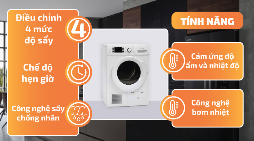 Máy sấy Malloca MTD-B0603E Tính Năng